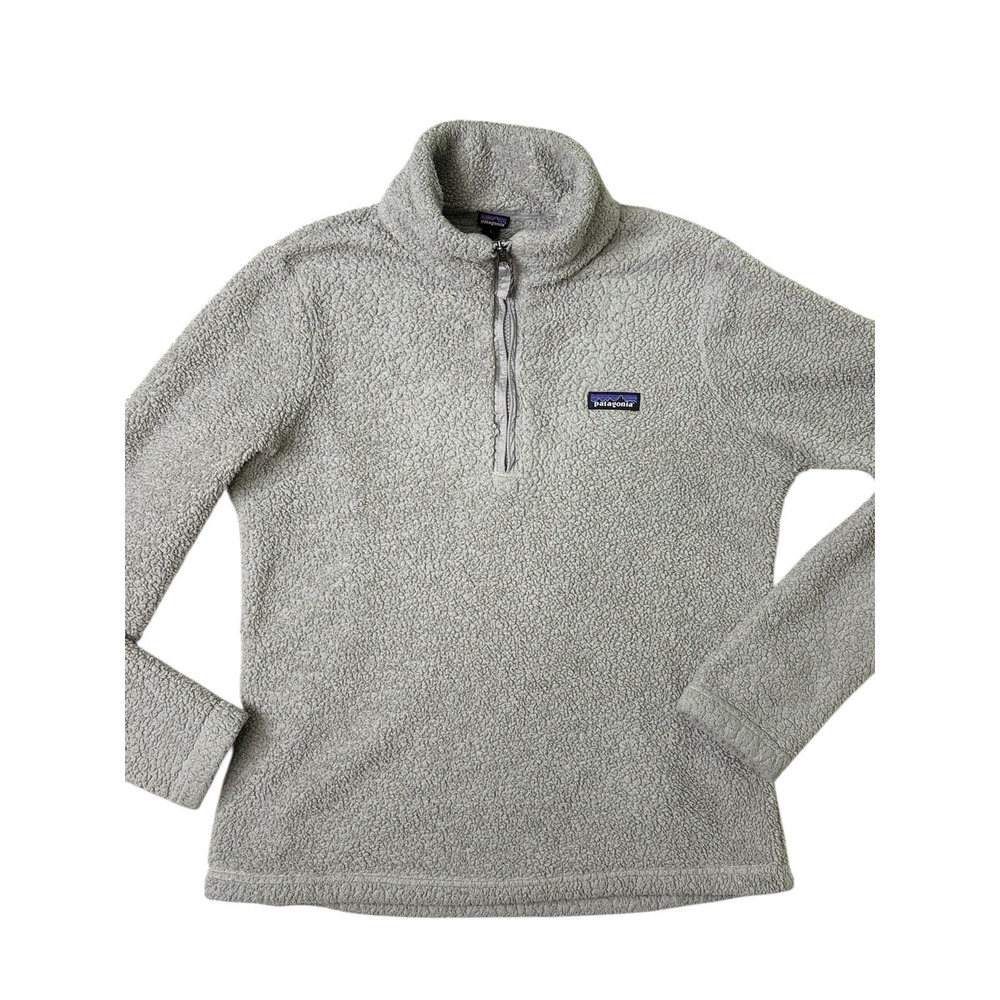 Patagonia‎ Women's Los Gatos 1/4 Zip Fleece Pullover Light Gray Size Large Fall